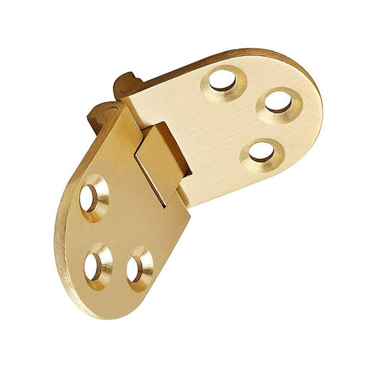 XMHF 180 Degree Heavy Duty Flip Top Hinge with Screws - Durable Folding Hinges for Sewing Machine Tables, Computer Desks & Roll-Top Desks (Golden) | Perfect for DIY Furniture Projects & Space-Saving Designs