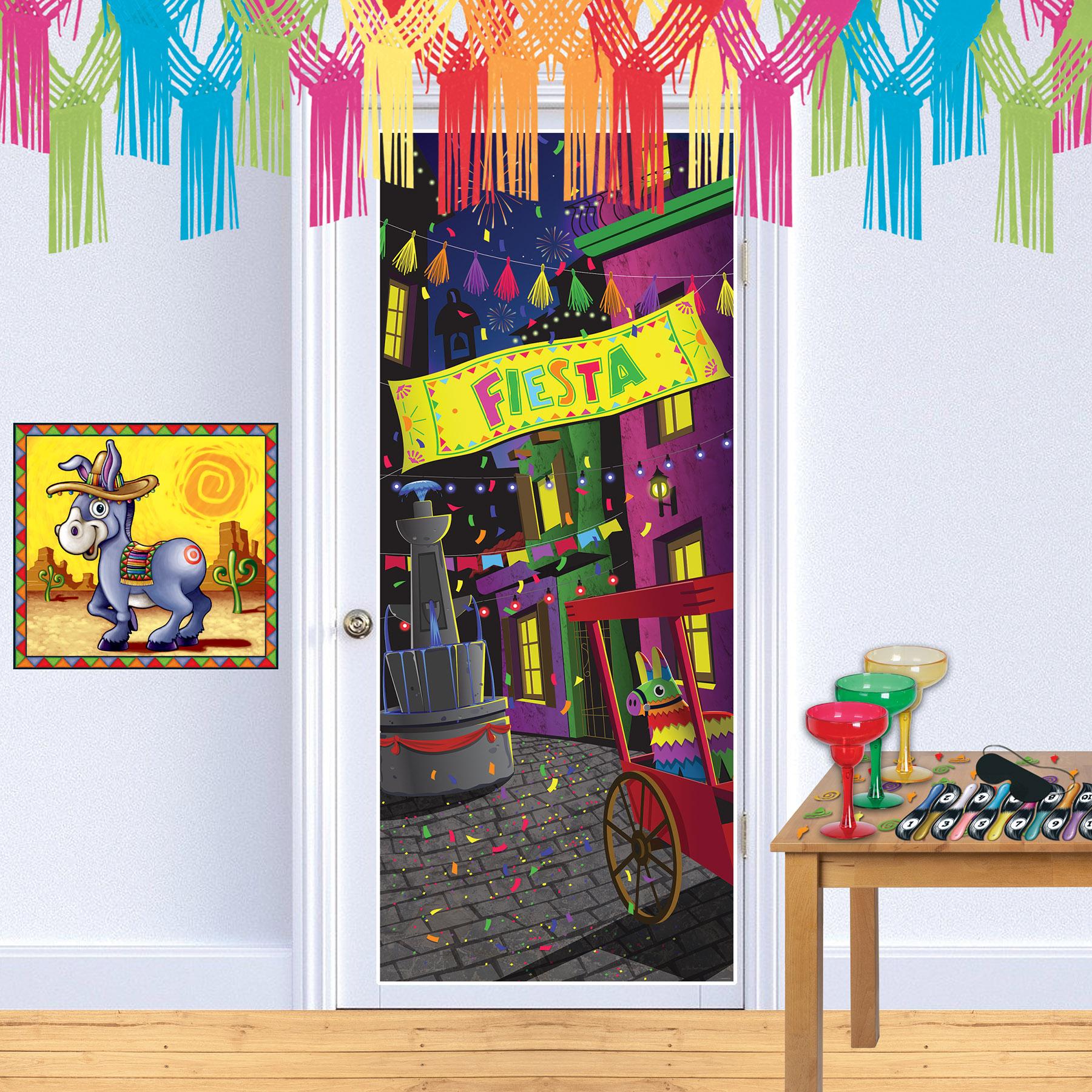 12 Pack Beistle Fiesta Party Door Covers - Colorful Mexican Theme Decorations for Cinco de Mayo, Birthday Parties & Home Celebrations