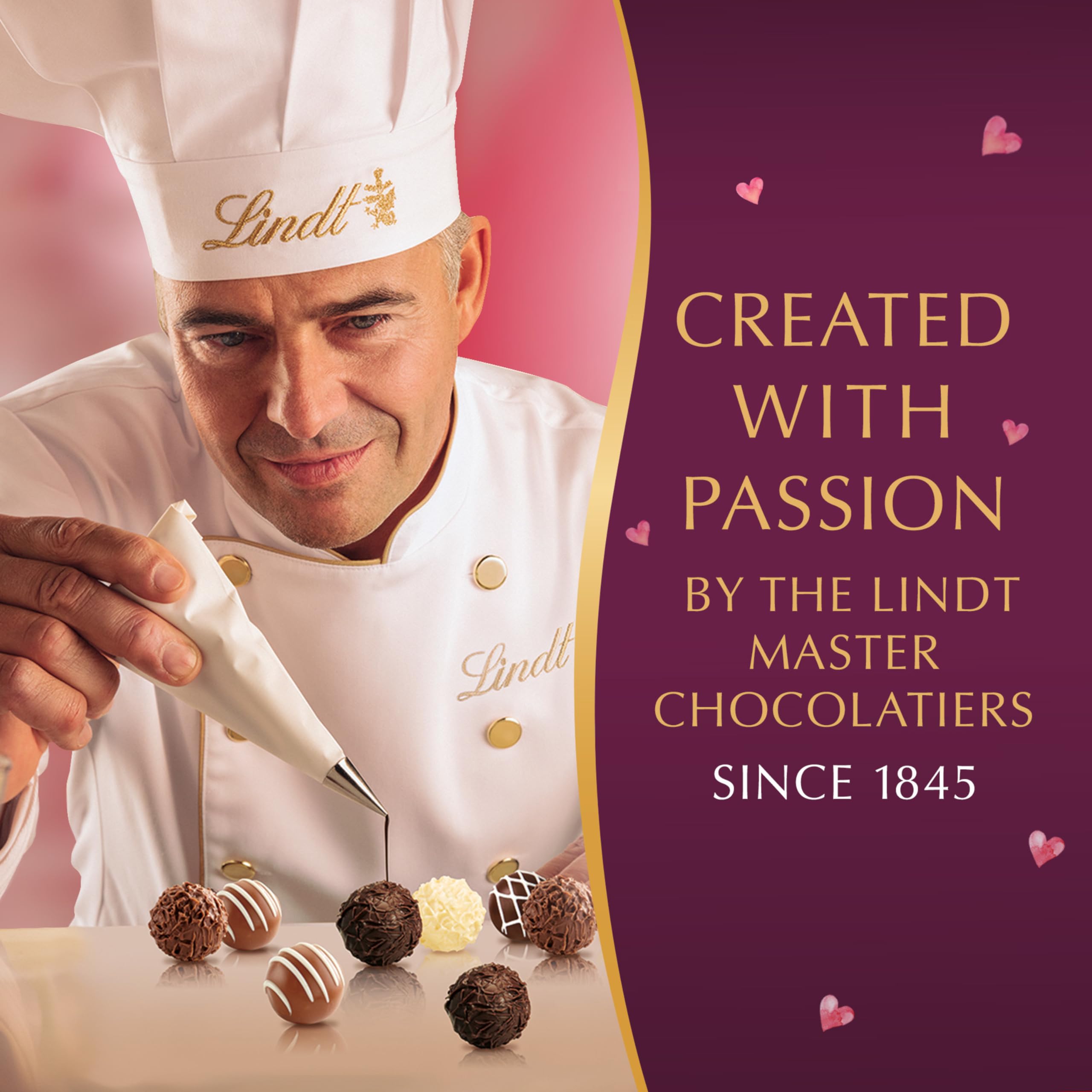 Lindt Valentine's Passion Heart Assorted Gourmet Chocolate Candy Truffles, 10.7 oz - Premium Swiss Chocolate Gift Box for Valentine's Day, Anniversary & Romantic Occasions