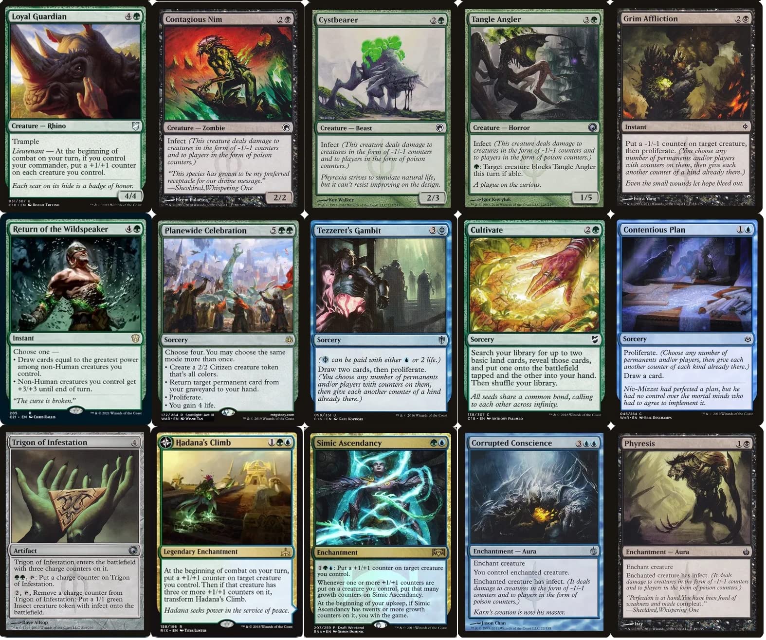 Elite Infect Commander Deck - Sultai (Black Green Blue) - 100 Card EDH MTG Deck - Powerful Custom Magic The Gathering Cards - Perfect for Competitive Commander Games & Tournaments