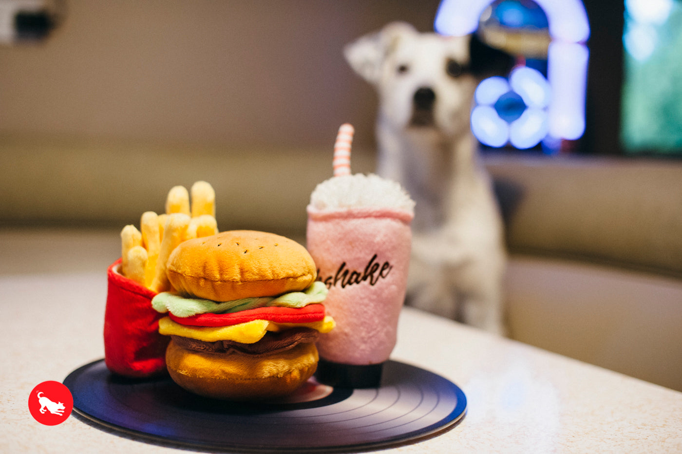 American Classic® La Hamburguesa Plush Dog Toy - Soft & Durable Chew Toy for Small & Large Dogs - Perfect for Playtime, Training & Cuddling
