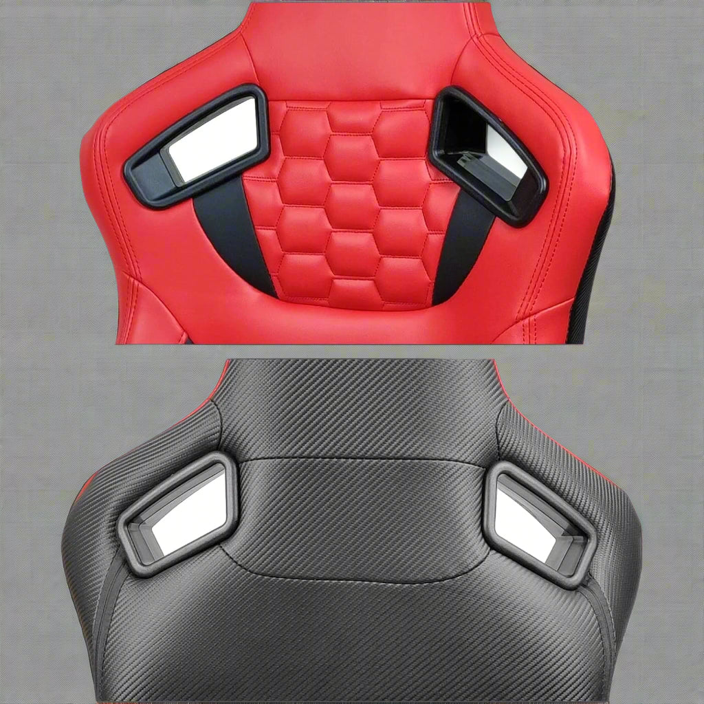 2PCS Universal Adjustable Racing Seats - PVC Leather Bucket Style for Cars & Trucks | High-Performance Sports Car & Off-Road Vehicle Seats | Perfect for Racing, Drifting & Daily Driving