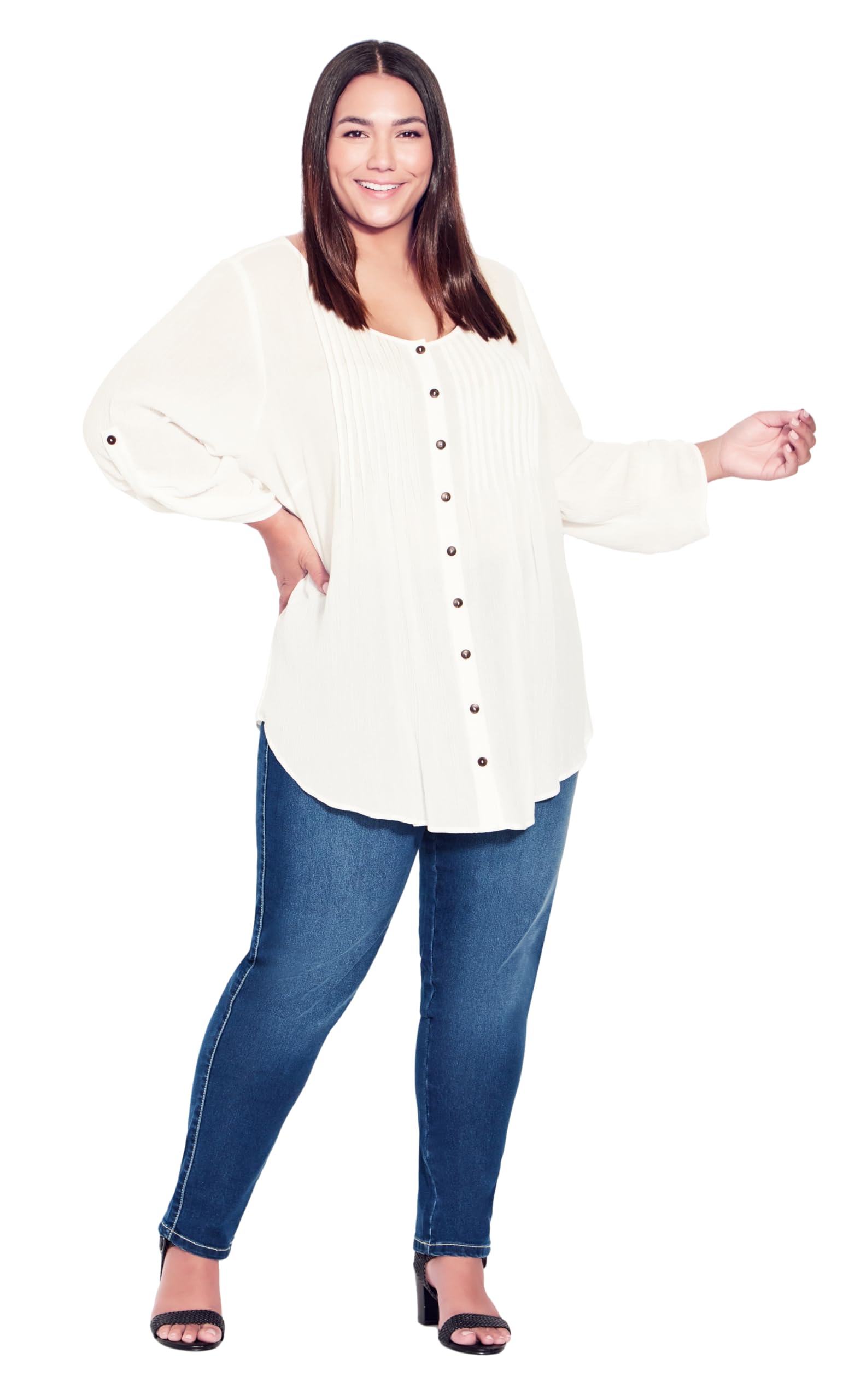 Plus Size Women's Skinny Jeans - Stretch Denim for Comfort & Style | Perfect for Casual Wear, Office & Date Nights