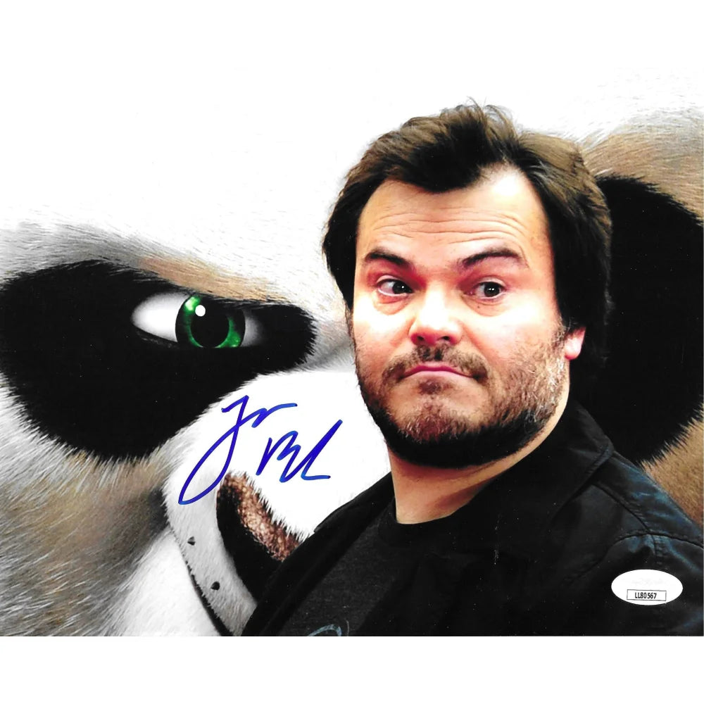 Jack Black Autographed 8x10 Photo with JSA COA - Signed Memorabilia from Gulliver's Travels & Kung Fu Panda - Perfect for Movie Fans, Collectors, and Gift Giving