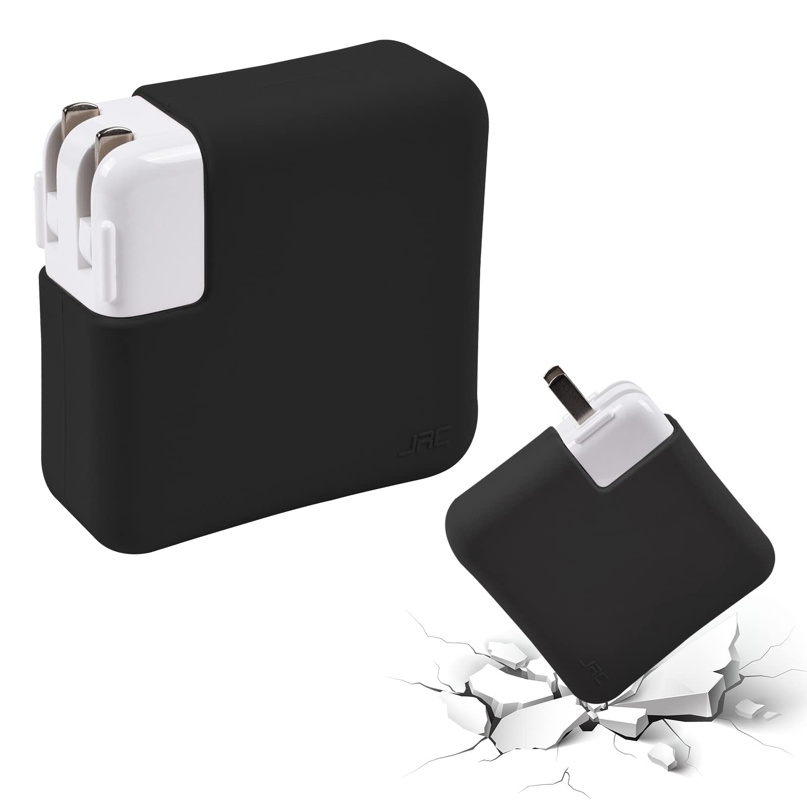 Premium Silicone Protector Cover for Apple MacBook Pro 16-inch (2021-2022, M1 Pro/Max, A2485) - Shockproof Case for 140W Power Adapter A2452 - Durable Black Sleeve | Perfect for Travel, Office & Home Use