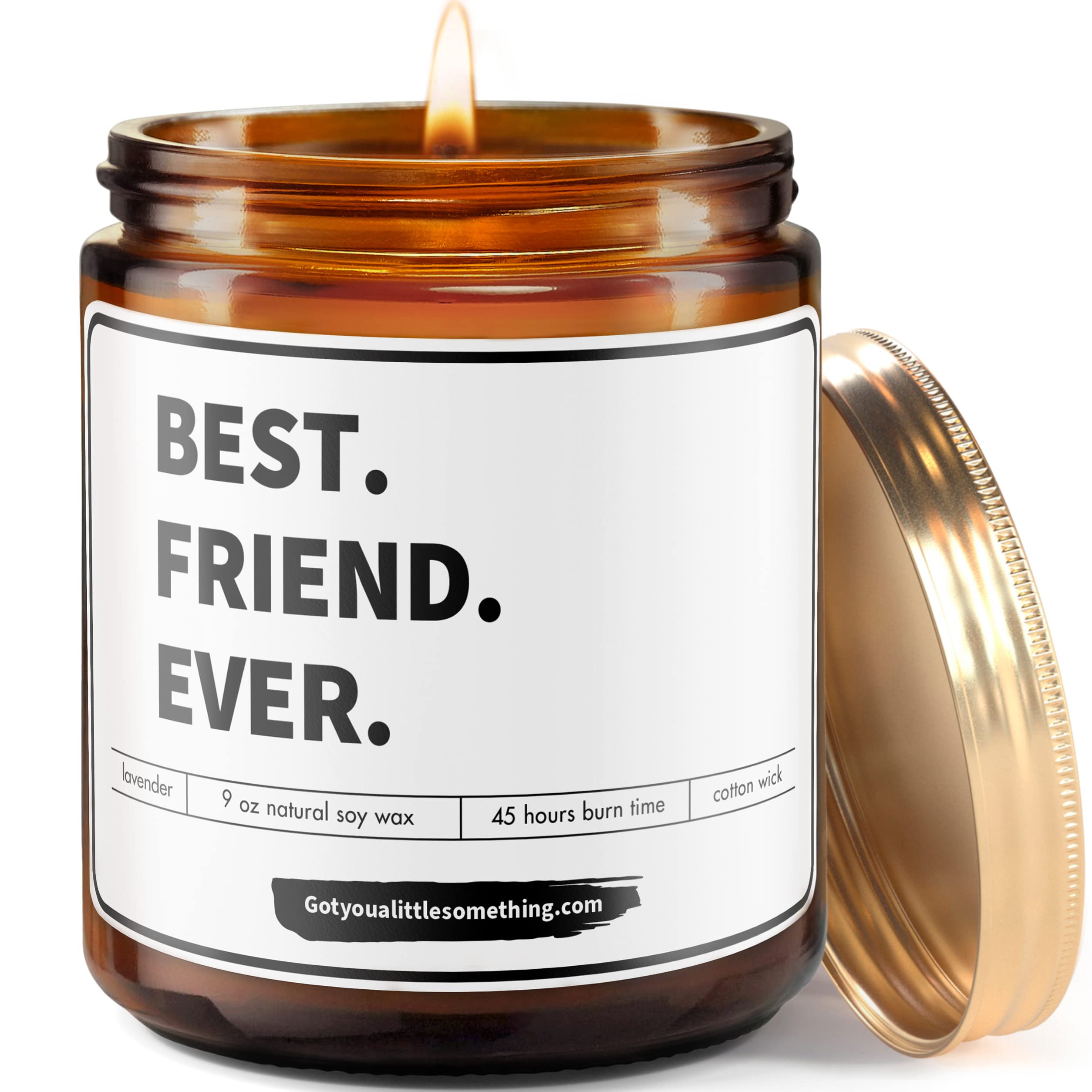 Best Friend Ever - 9oz Soy Candle | Thoughtful Long Distance Friendship Gift for BFF, Birthday Present for Best Friend, Miss You Candle for Teen Girls & Women | Perfect for Home Decor, Relaxation & Creating Cozy Atmosphere