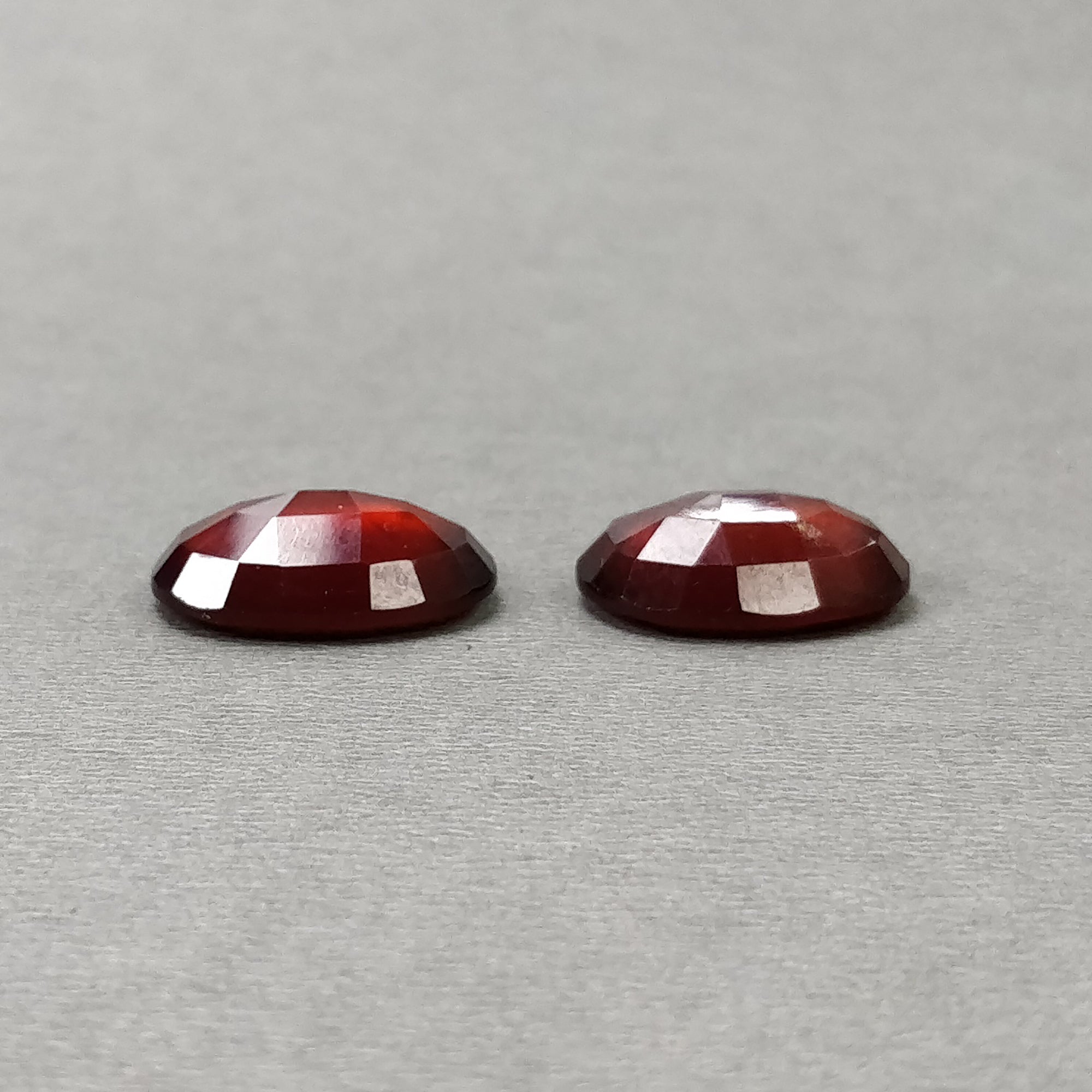 Natural Hessonite Gemstone Pair - 28.00cts Untreated Cinnamon Oval Cut 19x14mm for Jewelry Making & Healing Crystal Collection