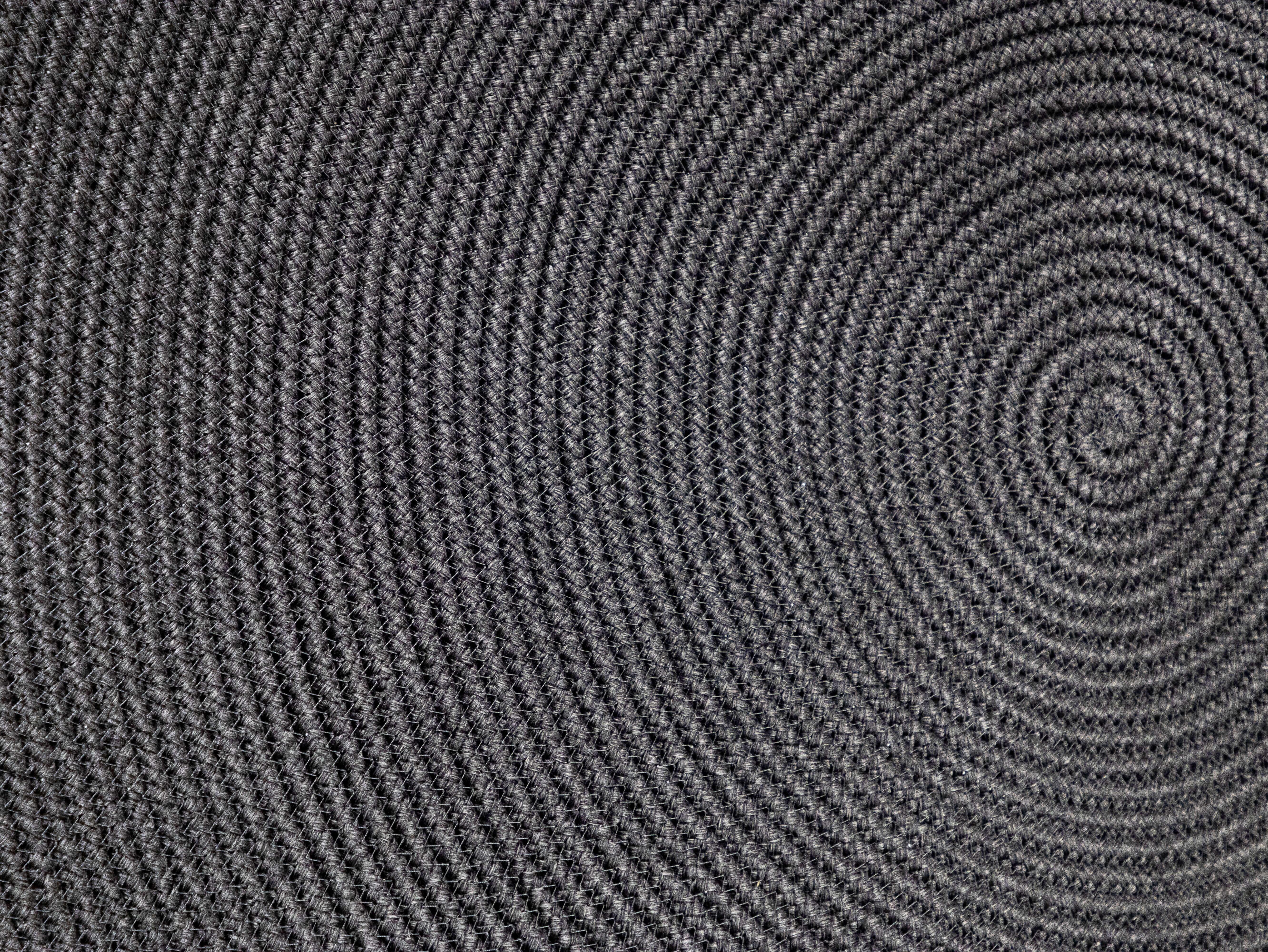 Monaco Olefin Premium Outdoor Rug - Charcoal Haze - 5ft Round Waterproof Patio Rug for Deck, Poolside & Garden - Durable All-Weather Floor Mat