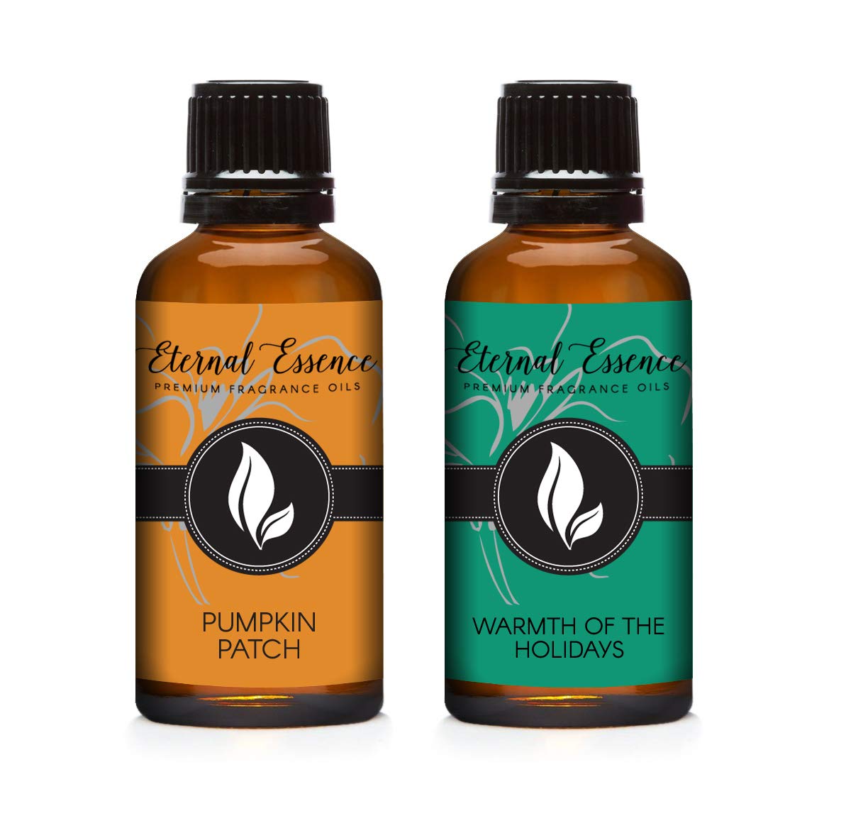 Premium Pumpkin Patch & Warmth of The Holidays Fragrance Oil 2-Pack (30ml) - Essential Oils for Candle Making, Soap Crafting, Aromatherapy, Diffusers & Home Scenting - Perfect for Fall Decor & Cozy Holiday Atmosphere