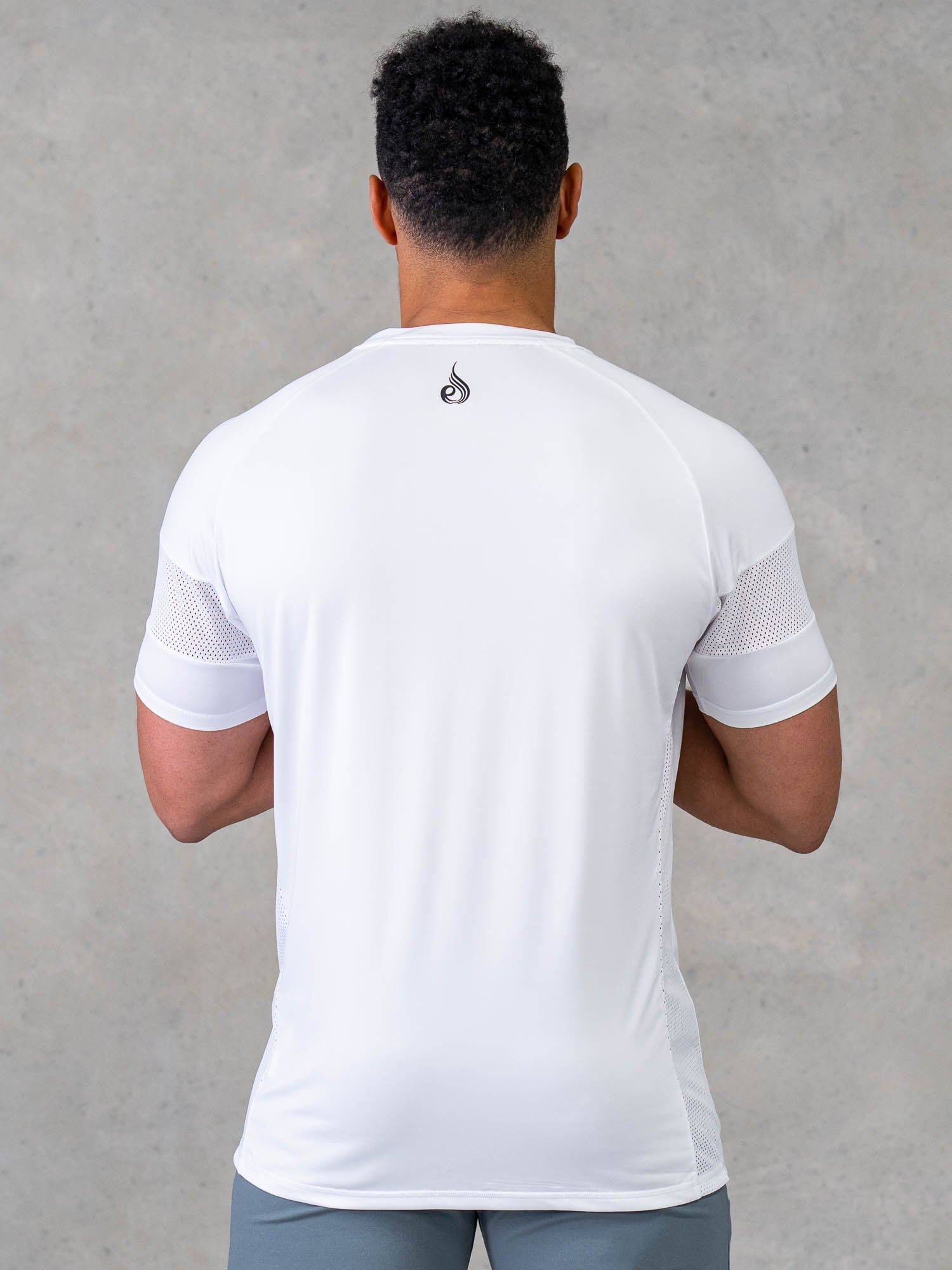 Breathable Flex Mesh T-Shirt for Men & Women - Comfortable White Performance Tee for Workouts, Running & Gym