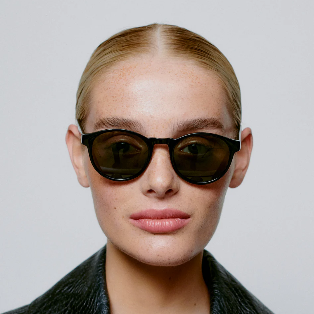 A. Kjaerbede Black Marvin Sunglasses - UV Protection, Polarized Lenses for Men & Women - Perfect for Driving, Beach & Outdoor Activities