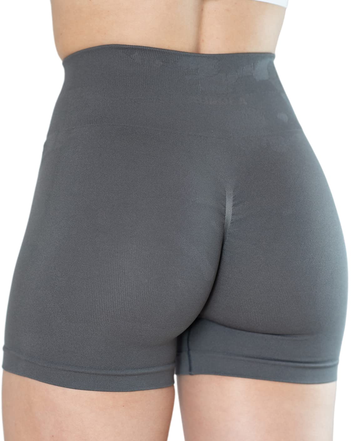 AUROLA Women's Seamless Camo Workout Shorts with Subtle Logo & Scrunch Design - Perfect for Yoga, Running & Gym