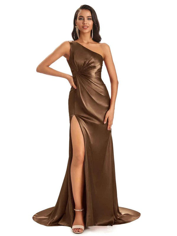Elegant Mismatched Brown Mermaid Maxi Long Bridesmaid Dresses for Weddings & Formal Parties - WG1883 | Perfect for Beach Weddings, Evening Galas & Special Occasions