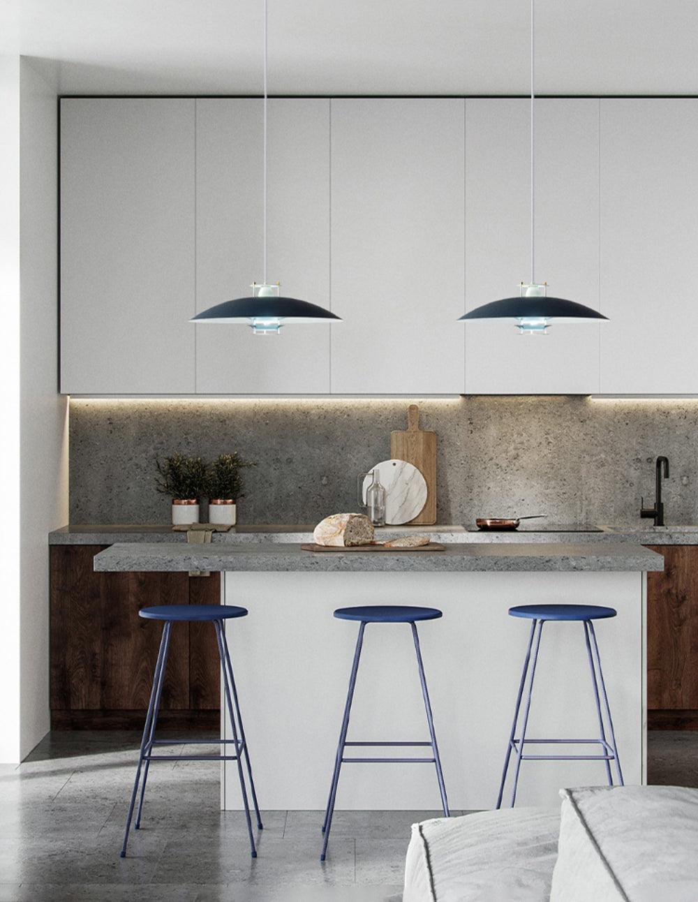 JL 341 Modern Glass Pendant Light - Elegant Hanging Fixture for Kitchen Island, Dining Room & Bedroom Lighting - Dimmable LED Chandelier for Home Decor