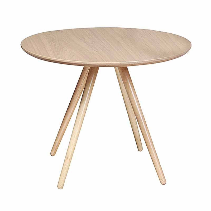 Modern Coco Dining Table 70cm - Round Wooden Kitchen Table for Small Spaces, Perfect for Breakfast Nook, Apartment Dining, and Cozy Family Meals