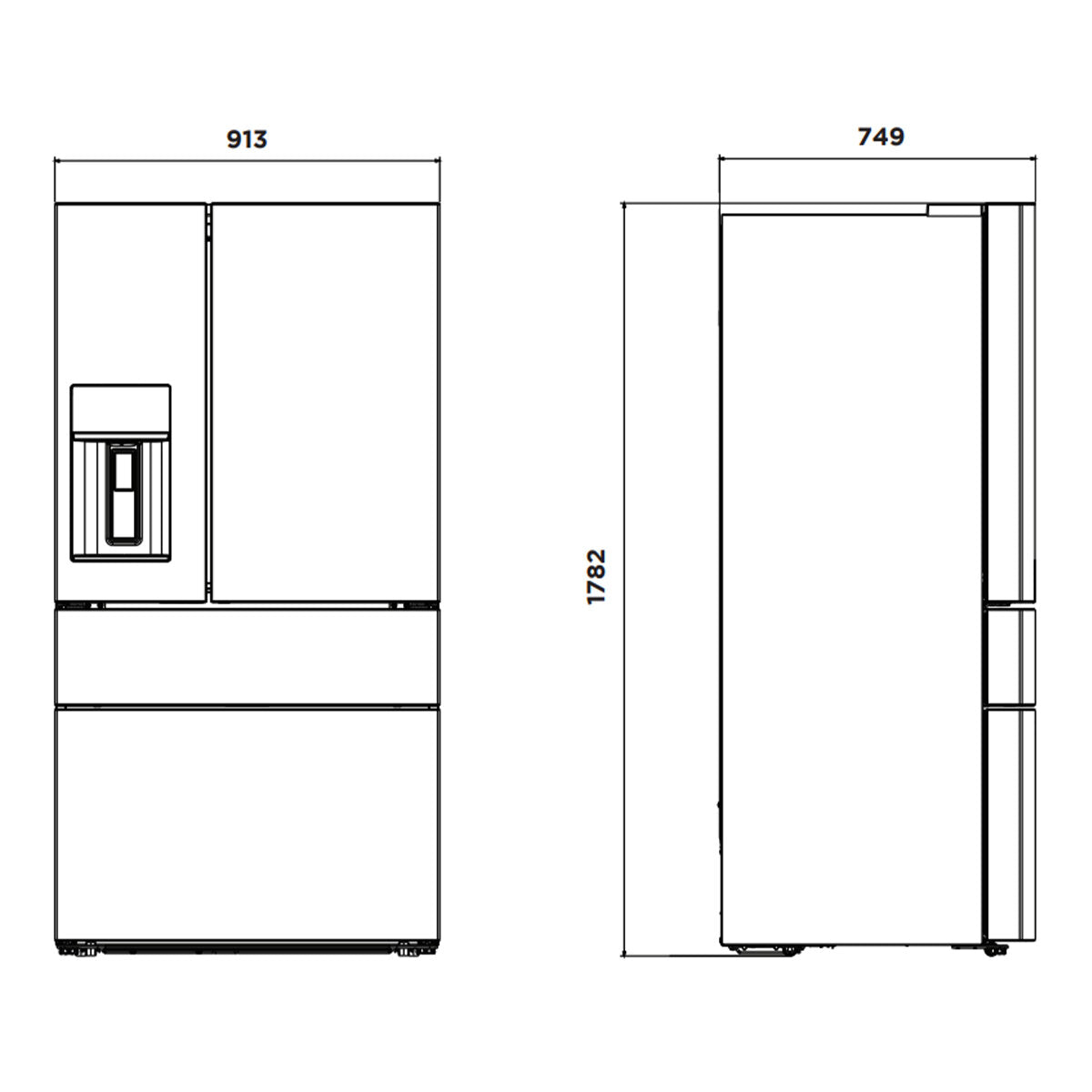 Westinghouse 609L French Door Refrigerator in Stainless Steel - WHE6170SB | Energy Efficient, Spacious Design for Modern Kitchens & Large Families