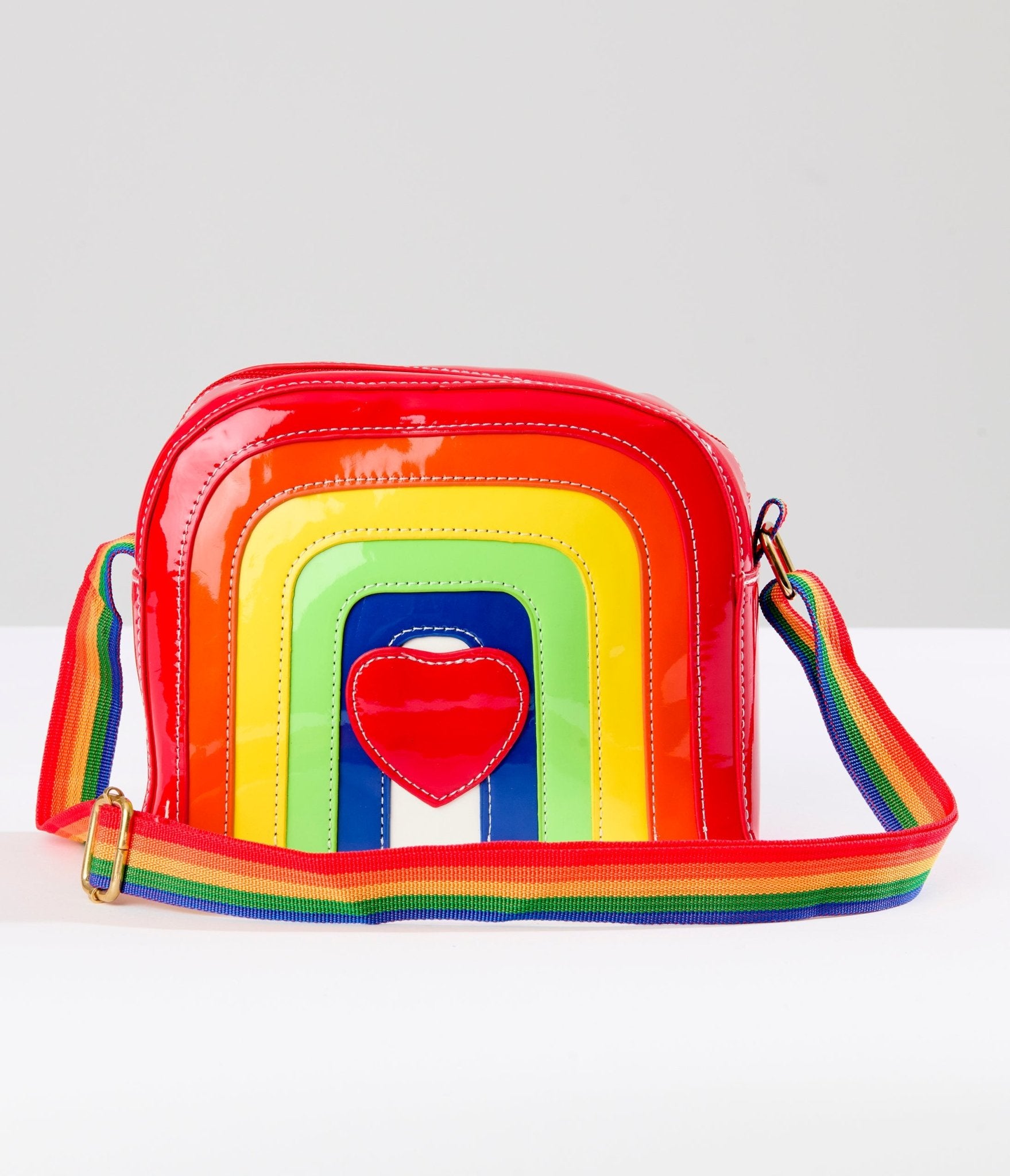 Rainbow Heart Crossbody Bag for Women - Trendy Small Shoulder Purse with Adjustable Strap, Perfect for Date Night, Travel & Everyday Use