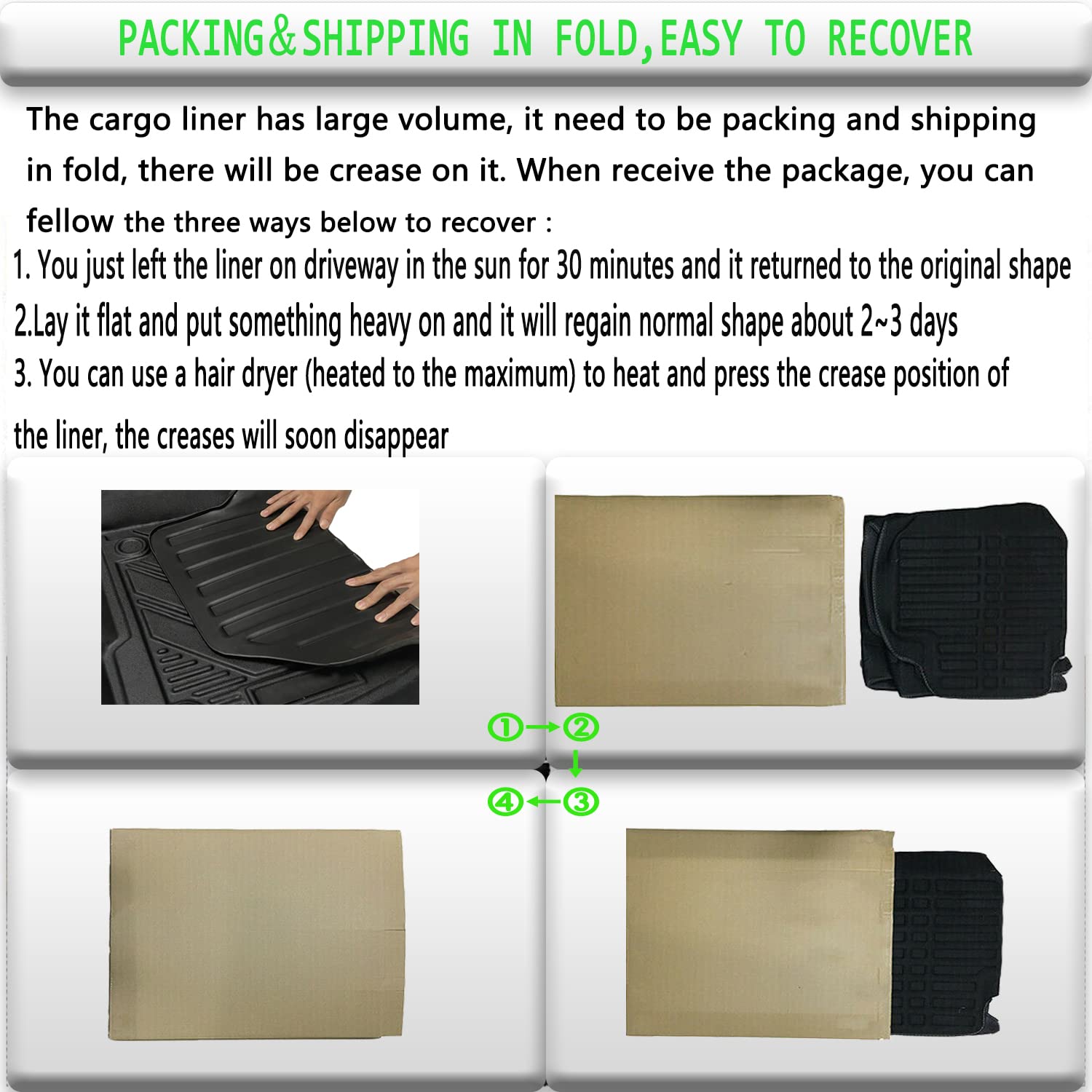 2023-2024-2025 Honda Accord Sedan & Hybrid Custom Fit 3D All-Weather Trunk Liner - Waterproof Cargo Mat Protector with Durable Flexible Tech for Car Accessories | Perfect for Road Trips, Grocery Hauling & Everyday Use