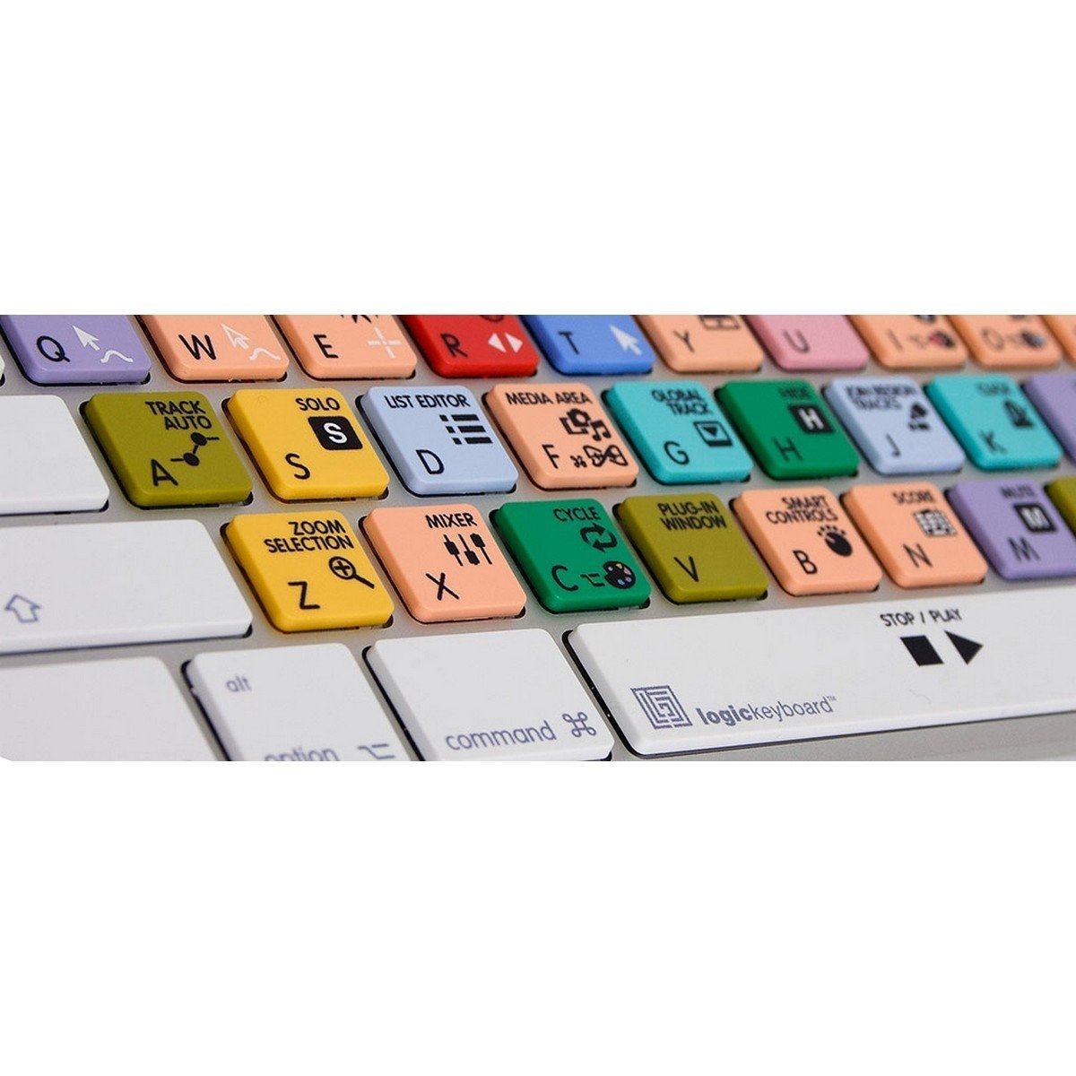 Logickeyboard Shortcut Keyboard for Apple Logic Pro X 10.2.1 - Professional Music Production Tool (Model LKBU-LOGXP2-M89-US) - Perfect for Studio Recording, Audio Editing & Beat Making