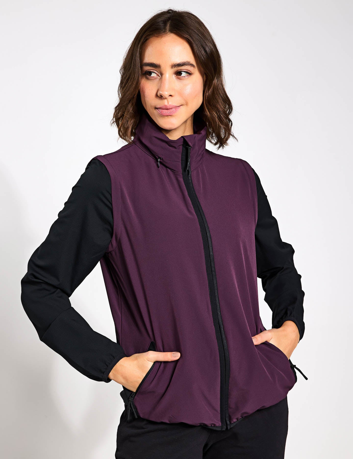 Stormwear Convertible Sports Jacket - Lightweight Waterproof Windbreaker for Running, Hiking & Outdoor Activities (Blackberry)