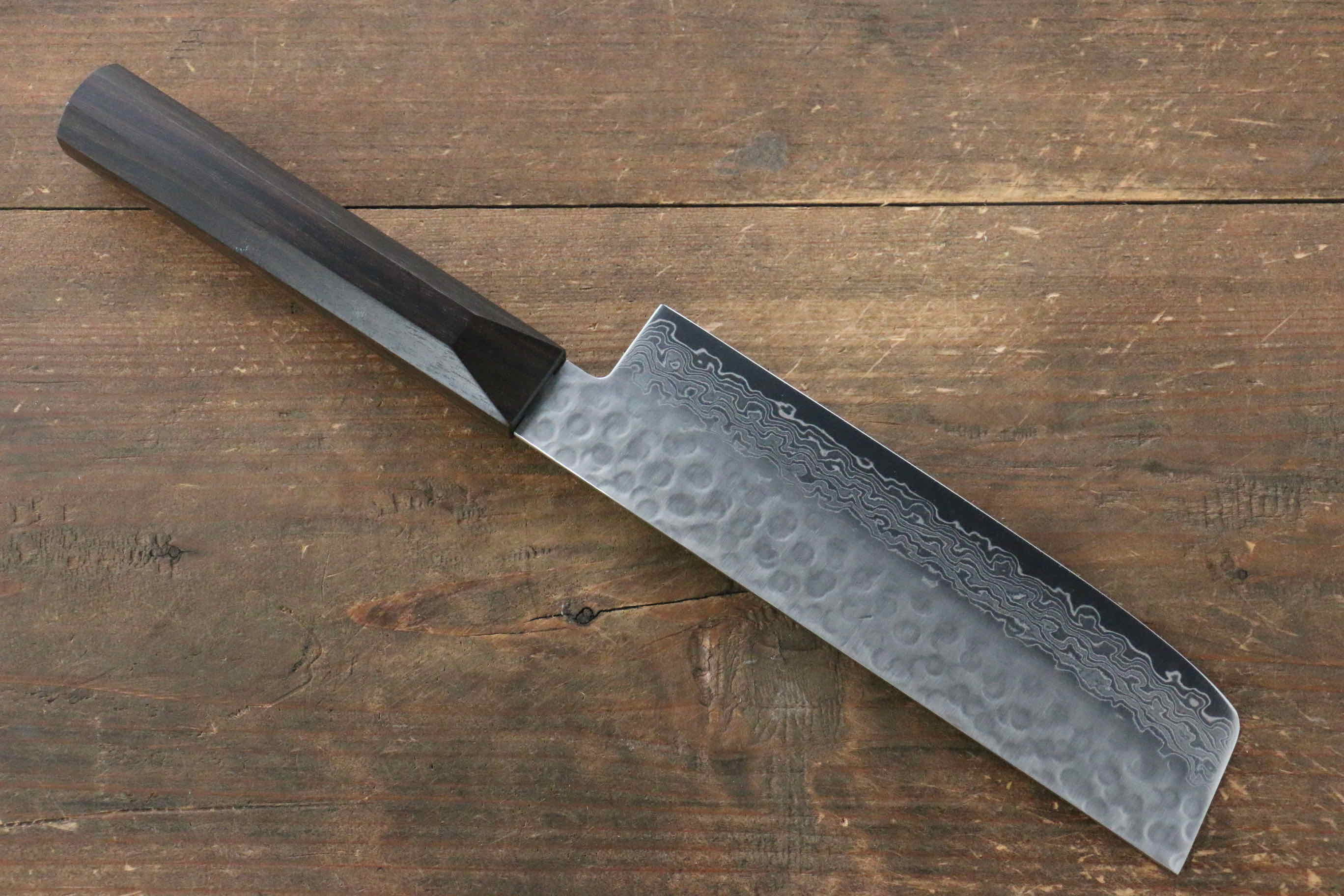 Premium Jikko VG10 17-Layer Damascus Steel Usuba Knife 160mm with Ebony Wood Handle - Professional Japanese Kitchen Knife for Sushi, Vegetables & Precision Cutting