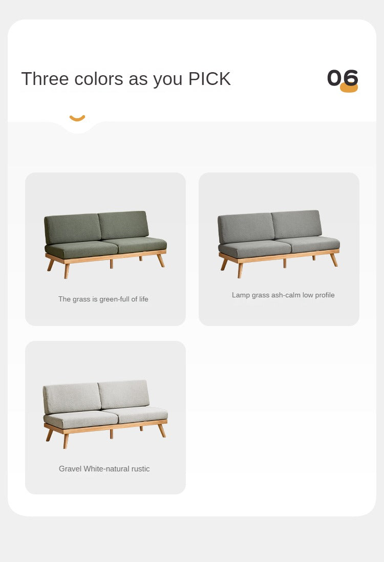 Premium Beech Solid Wood Upholstered Sofa - Comfortable & Durable Living Room Furniture for Relaxing & Entertaining