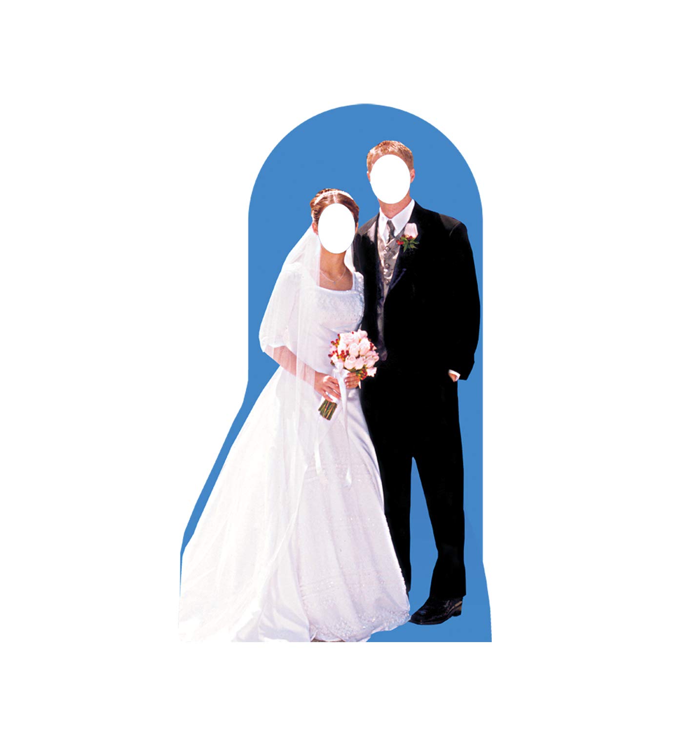 Life-Size Cardboard Cutout Standee - Bride & Groom Wedding Stand-in | Perfect for Wedding Decor, Photo Booths & Surprise Proposals