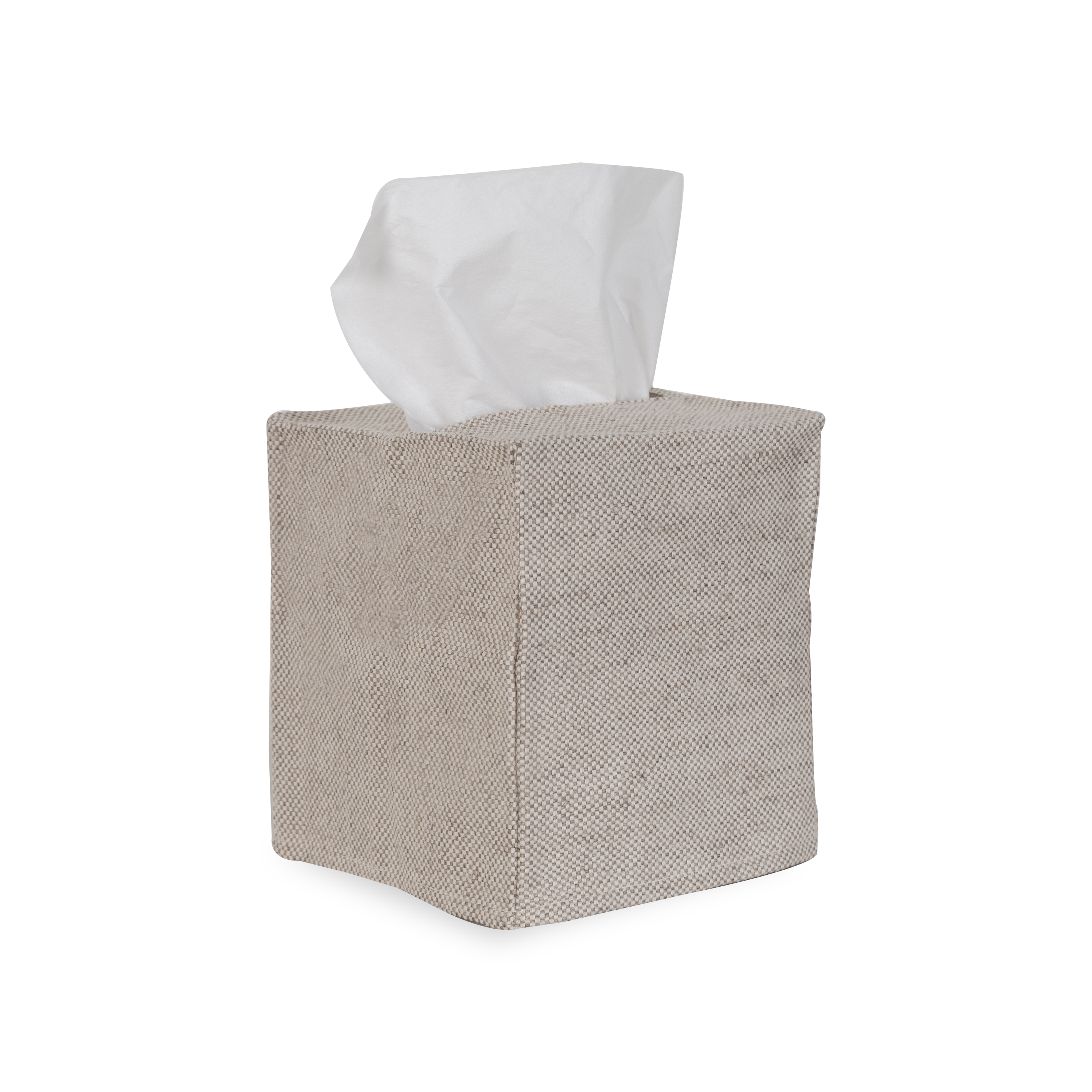Linen Tissue Box Cover - Elegant and Durable Fabric Tissue Box Holder for Home Decor - Perfect for Living Room, Bedroom, and Bathroom Organization