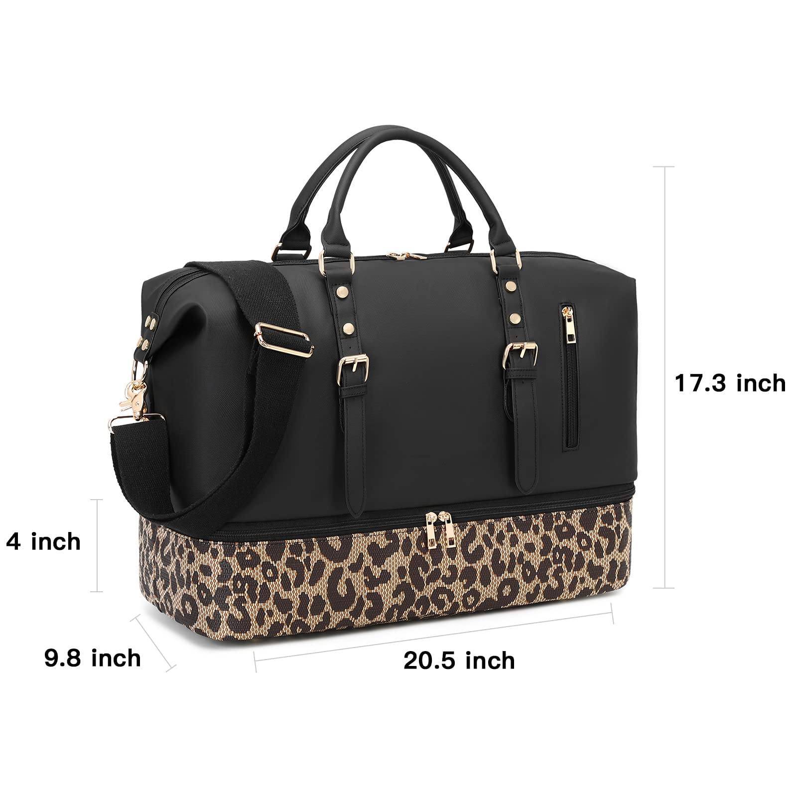 Waterproof Travel Duffle Bag for Women & Men - Lightweight Carry-On Weekender Overnight Gym Sports Tote Bag - Perfect for Weekend Getaways, Gym Workouts & Business Trips