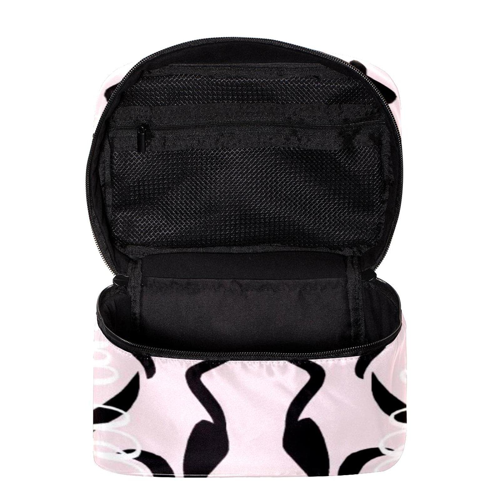 Pink Twin Cats Pattern Large Travel Makeup Bag - Waterproof Cosmetic Organizer Case with Zipper for Women & Girls - Perfect for Vacation, Gym, and Daily Essentials Storage