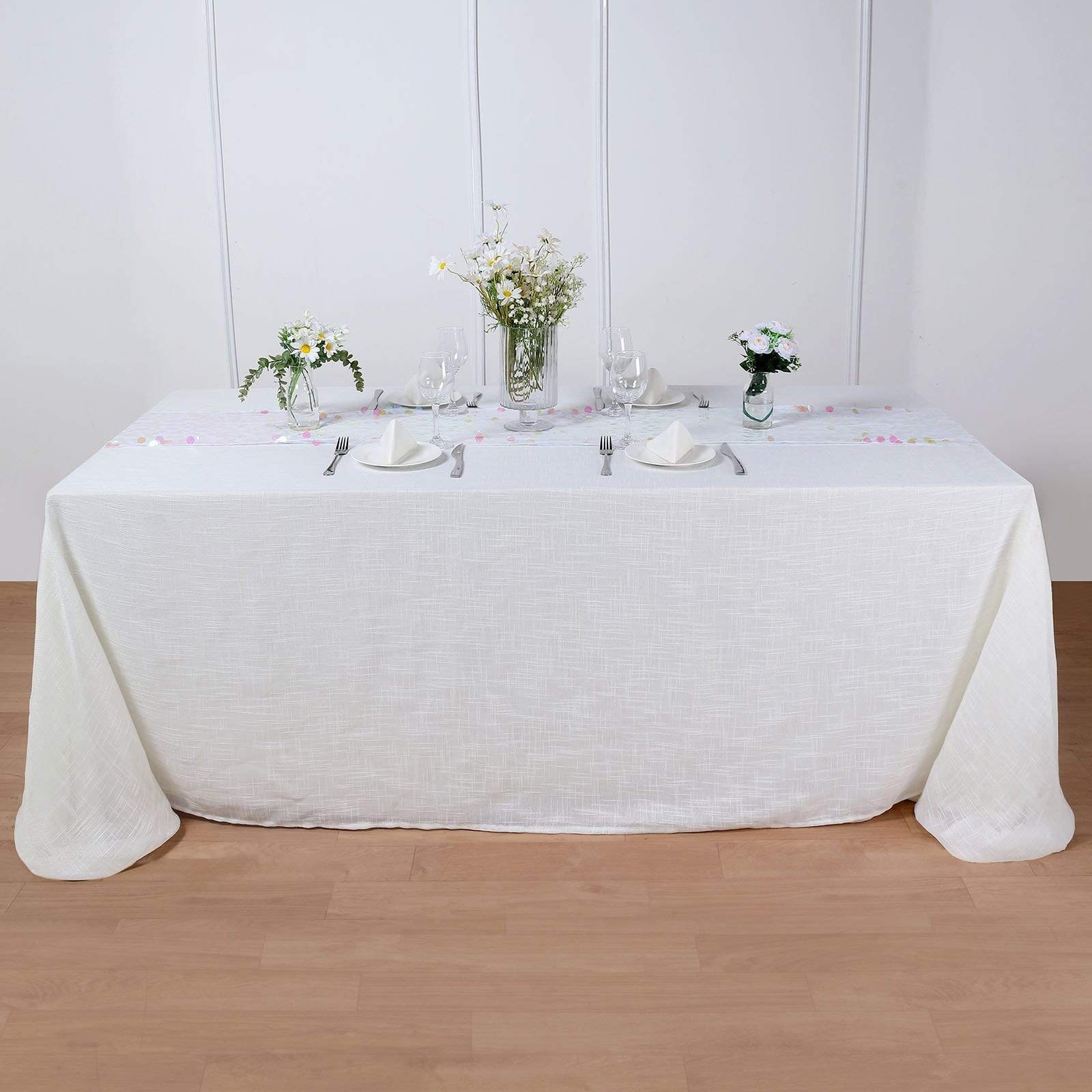 Large Payette Sequin Table Runner - Elegant Glittering Dining Table Decor for Weddings, Parties & Holiday Celebrations