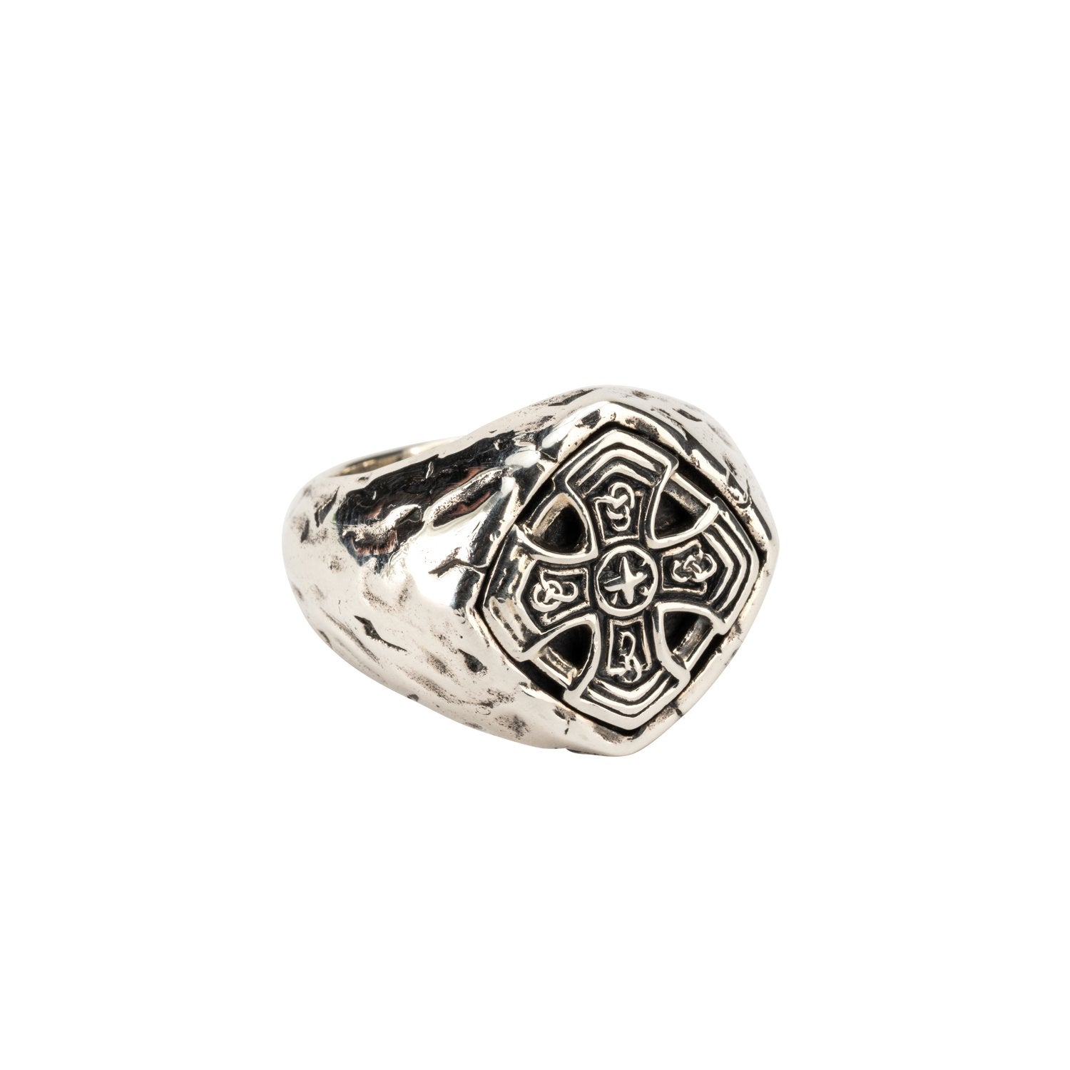 Celtic Cross Cushion Ring in Sterling Silver - Elegant Irish Jewelry for Women, Perfect for Gifts, Weddings & Everyday Wear