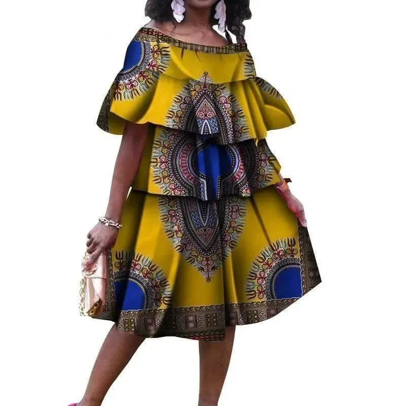 Stylish Plus Size Dashiki African Dress for Women - Comfortable & Vibrant Traditional Outfit for Parties, Weddings & Cultural Events