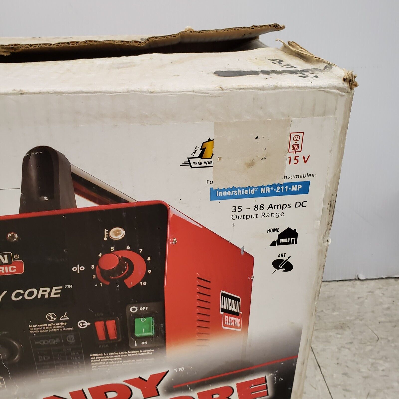 Lincoln Handy Core Electric Welder - Portable Welding Machine for Home & DIY Projects | Ideal for Metal Repair, Auto Body Work, and Small Fabrication Tasks