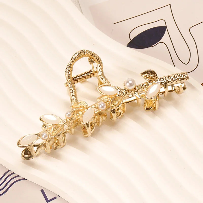 Golden Hair Clips for Women - Elegant Hair Accessories for Weddings, Parties & Everyday Use
