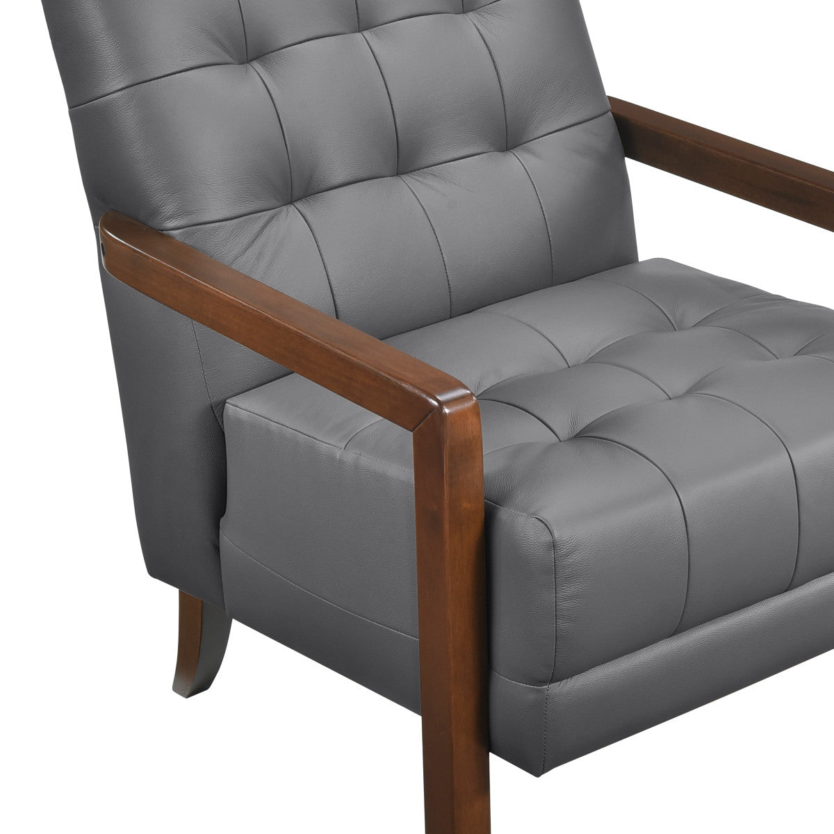 Archam Accent Chair Dark Grey - Modern Lounge Chair for Living Room, Bedroom & Office - Comfortable Upholstered Armchair with Sturdy Metal Legs