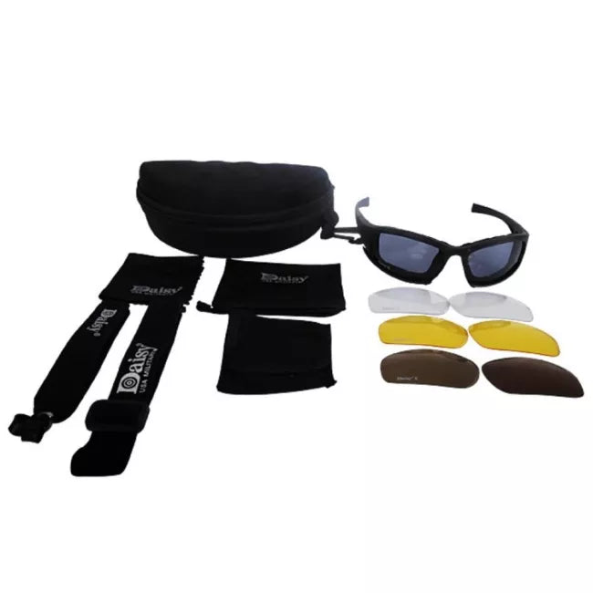 Daisy X7 Tactical Glasses - Polarized Safety Sunglasses for Shooting, Cycling & Outdoor Sports - UV400 Protection, Anti-Fog & Impact Resistant - Perfect for Hunting, Running & Tactical Activities