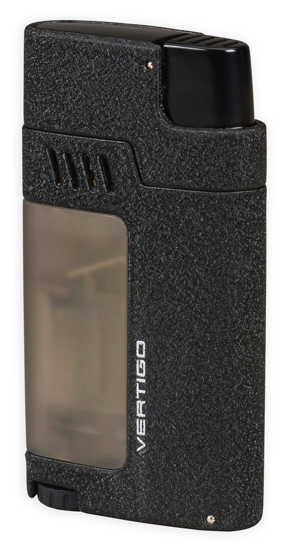 Vertigo Gauntlet Triple Jet Flame Torch Lighter - Matte Black Finish | Windproof Butane Lighter for Cigars, Camping & Outdoor Use
