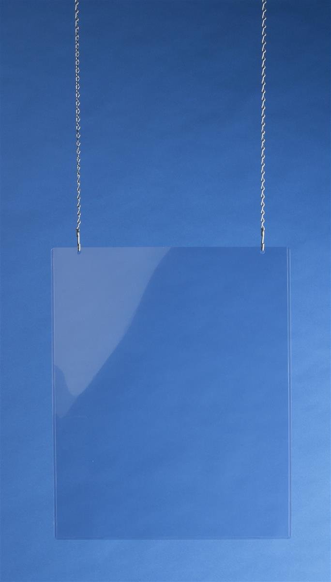 Set of 10 - 16x20 Inch Flexible Plastic Poster Sleeves with Mount - Clear Acrylic Sign Holders for Retail Displays, Trade Shows & Office Presentations (PVCP1620HT)