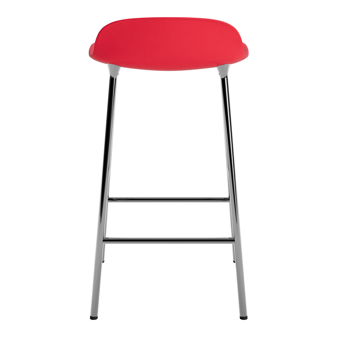 Modern Metal Leg Form Counter Stool - Bar Stool for Kitchen Island, Breakfast Nook & Home Decor - Adjustable Height Contemporary Dining Stool