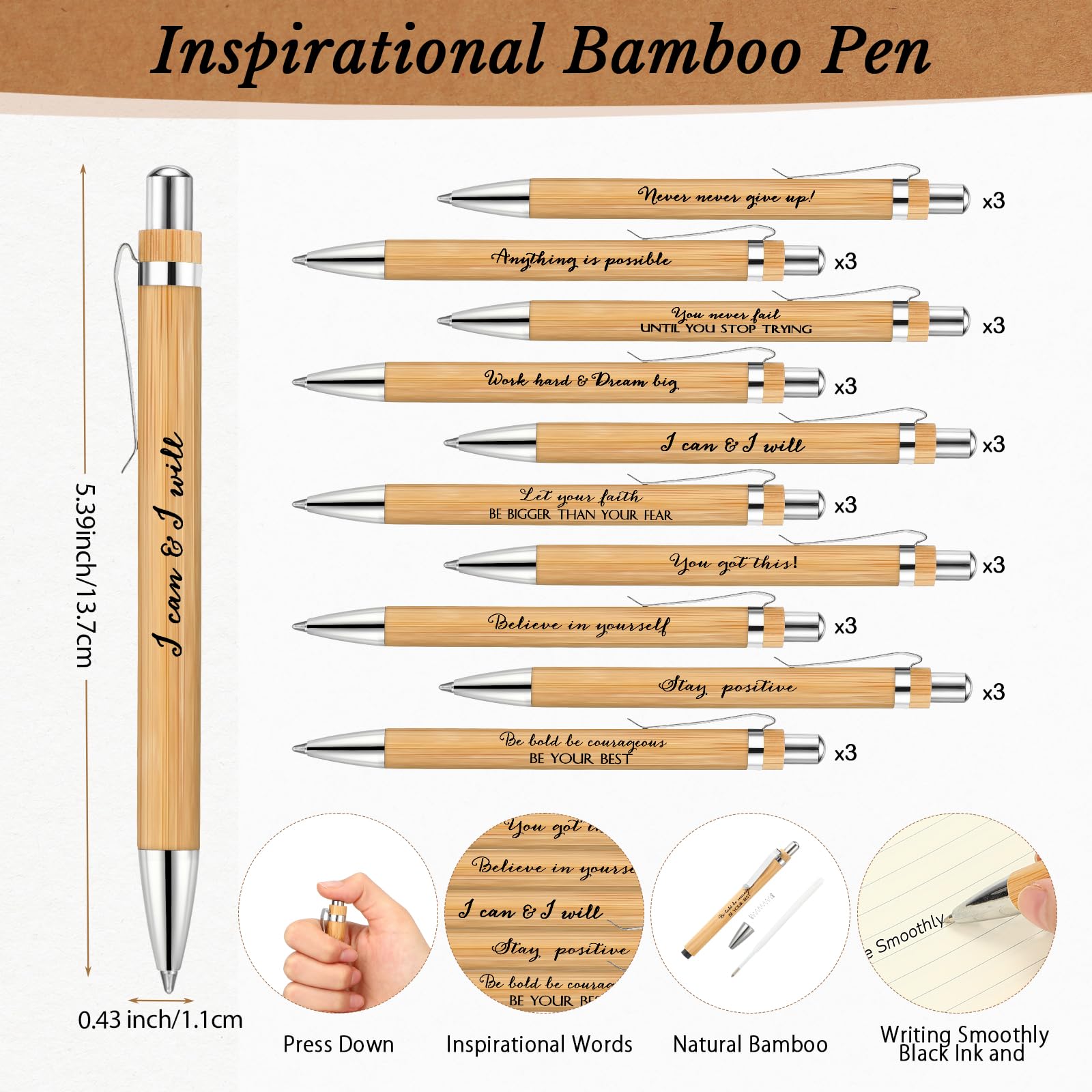 Spakon 30-Pack Inspirational Employee Appreciation Gift Set - 2025 Weekly Planner Notepad with Motivational Ballpoint Pens for Secretaries, Teachers & Coworkers (Perfect for Office Recognition, Team Building & Corporate Gifting)