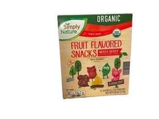 Simply Nature Organic Fruit Flavored Snacks - Non-GMO, Gluten Free, Vegan Mixed Berry Flavored Healthy Snacks for Kids & Adults - Perfect for Lunchboxes, Road Trips & After-School Treats