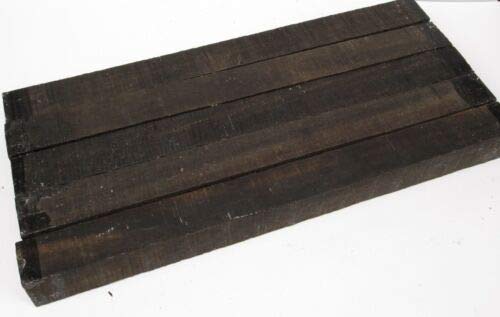 5 Pieces Gabon Ebony Wood Turning Blanks for Pens, Reel Seats – 1” x 12” – Premium Hardwood for Woodworking, DIY Crafts & Lathe Projects – Perfect for Pen Making, Fishing Rod Handles & Artistic Creations