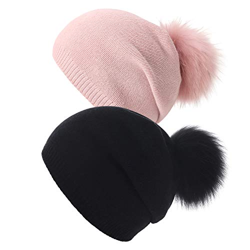 Luxury Cashmere Knit Wool Beanie for Men & Women - Soft Winter Warm Hat for Cold Weather - Perfect for Skiing, Hiking, and Outdoor Activities