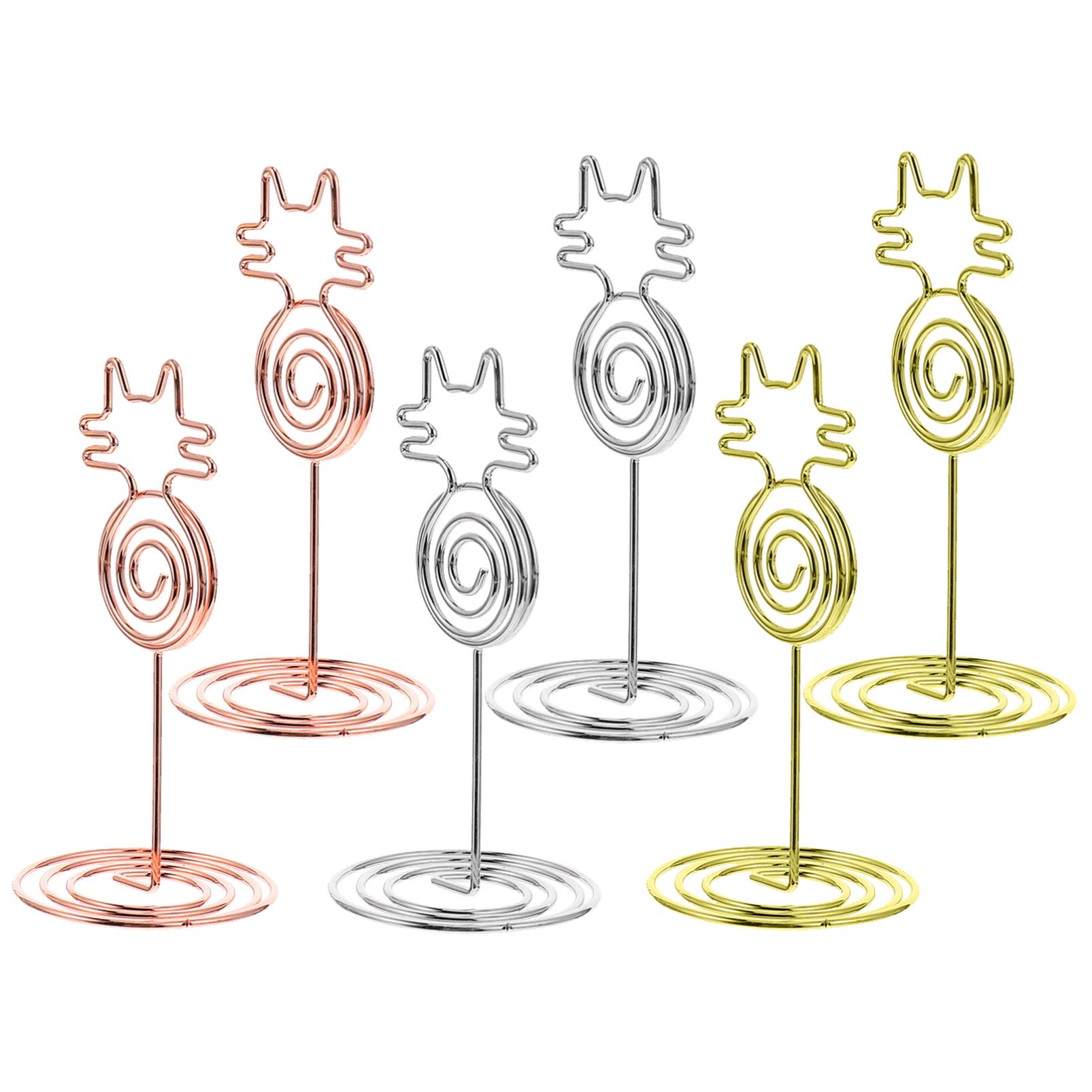 12 Pcs Metal Note Holders - Table Cards Clip for Party, Office, Restaurant - Place Cards Stand with Table Number Holder - Perfect for Weddings, Events & Business Meetings