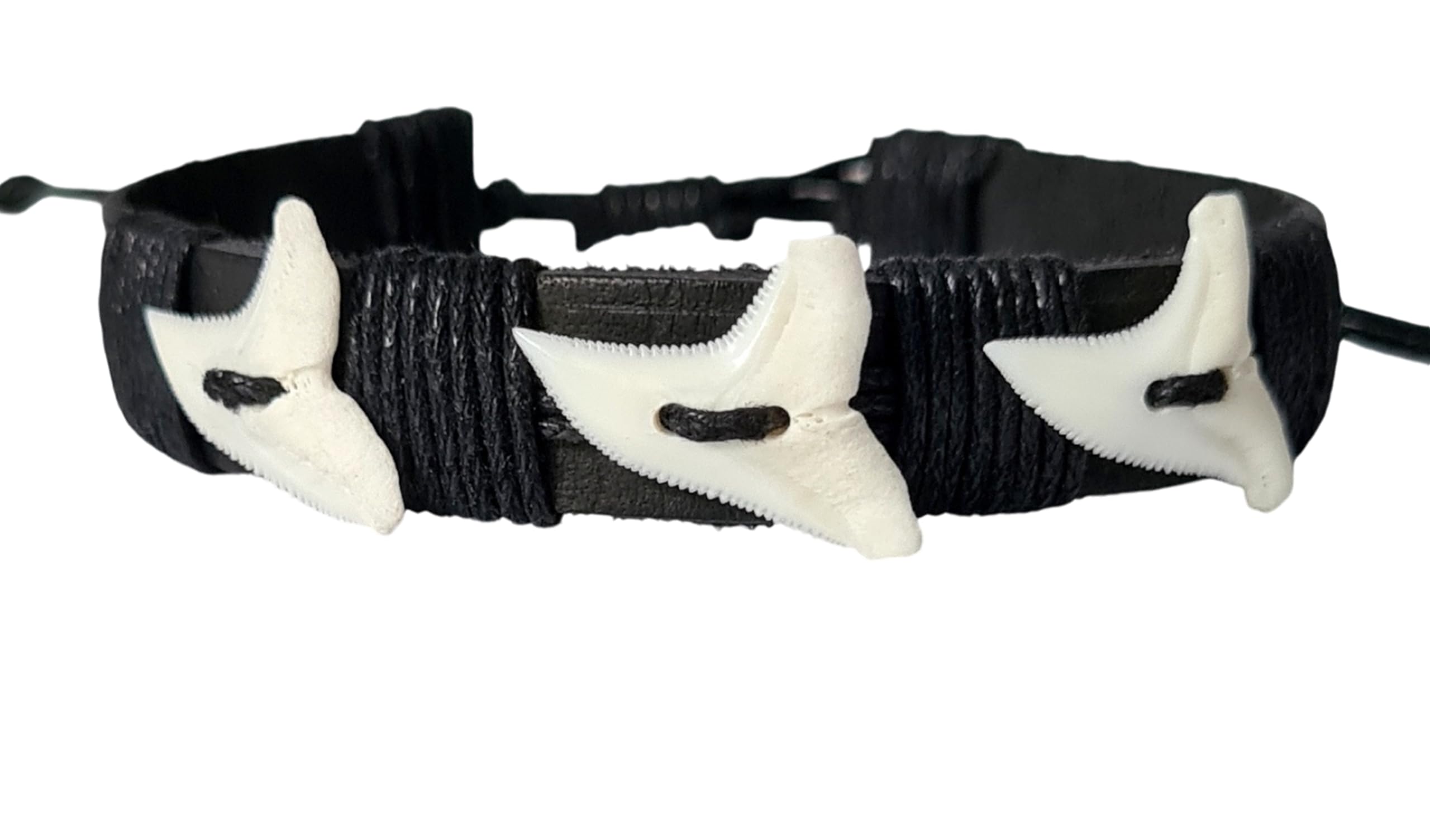 Handmade Genuine Mako Shark Tooth Leather Bracelet for Men & Women - Surfer Beach Jewelry AA211 | Perfect for Surfing, Beach Vacations & Outdoor Adventures