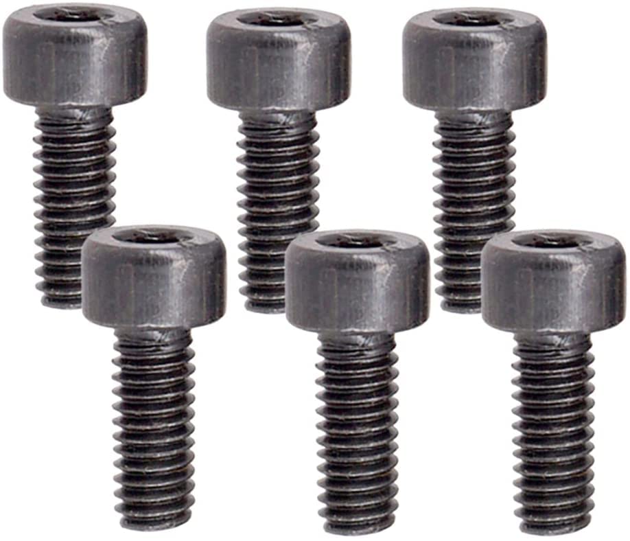 Premium 6-Piece Electric Guitar Locking Nut & Bridge Set - Black M4 Hexagon Screws for Double Locking String Stability | Perfect for Rock, Metal & Stage Performances