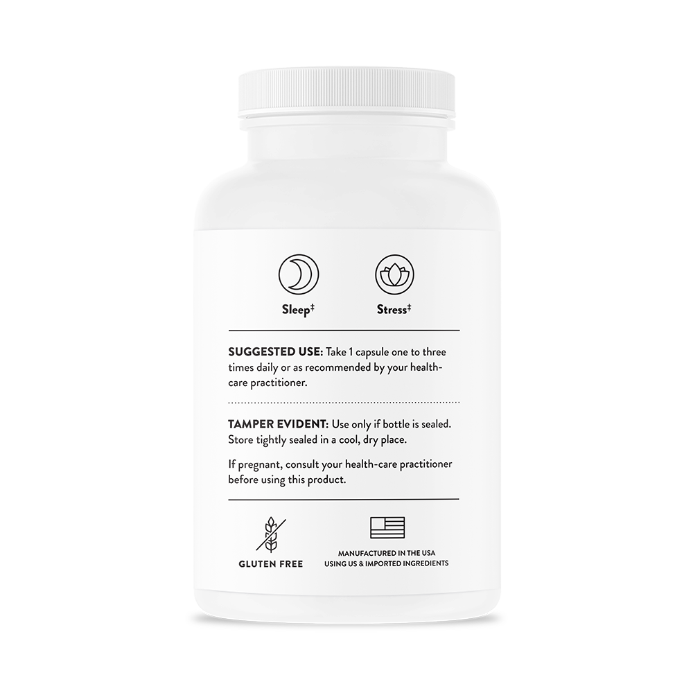 Thorne Theanine (SA508) - Premium L-Theanine Supplement for Stress Relief & Relaxation - Supports Calm Focus & Better Sleep - Ideal for Work, Study & Daily Stress Management