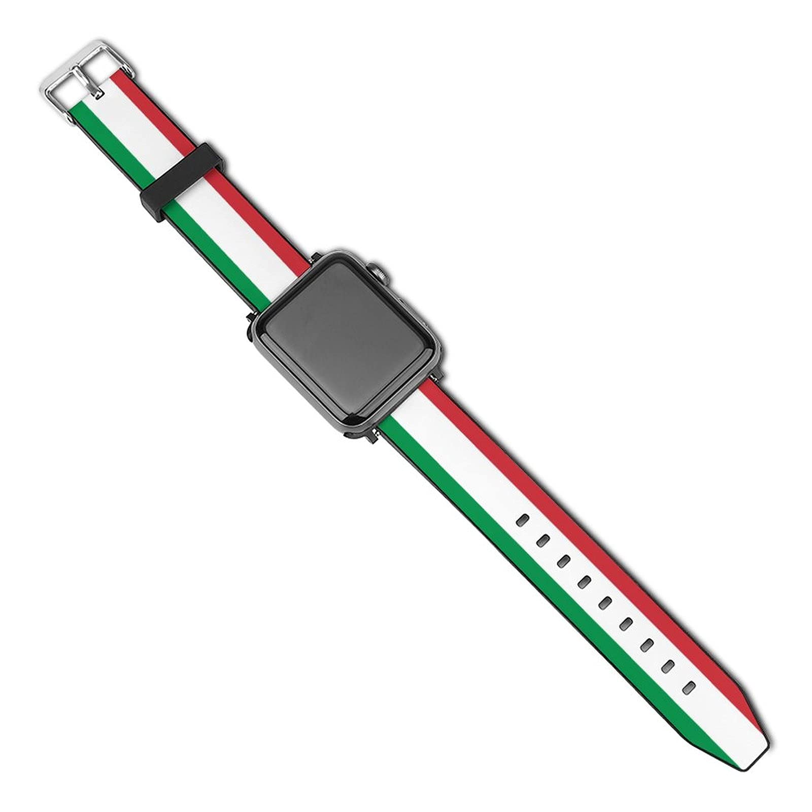 Italian Flag Apple Watch Band 44mm 42mm 40mm 38mm - Compatible with Series 6/5/4/3/2/1 - Breathable Soft Sport Wristband for Men & Women - Perfect for Workouts, Running & Everyday Wear