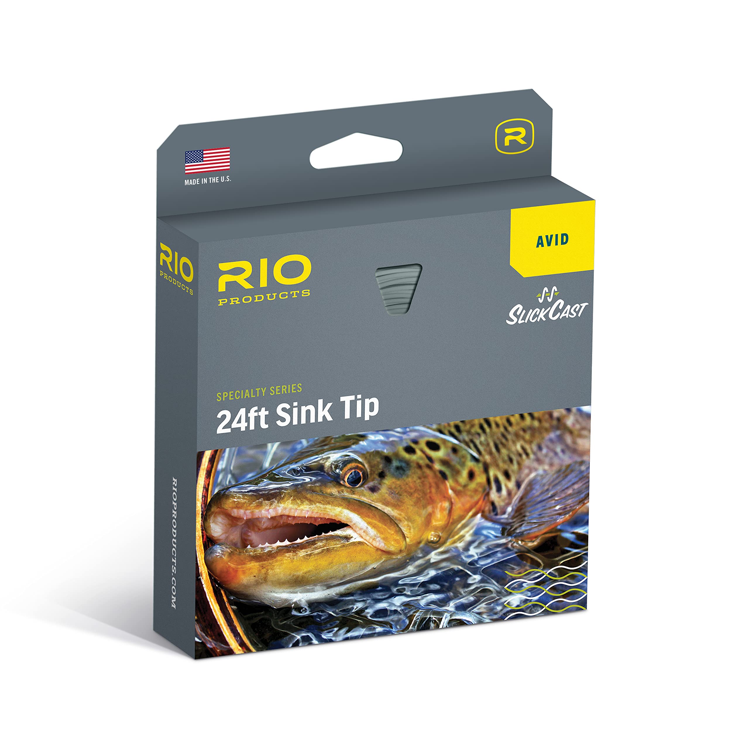 RIO Products Avid Series 24FT Freshwater Trout Fly Line - Slow Sinking Tip, Easy Casting, Smooth Coating | Perfect for Trout Fishing in Rivers and Lakes